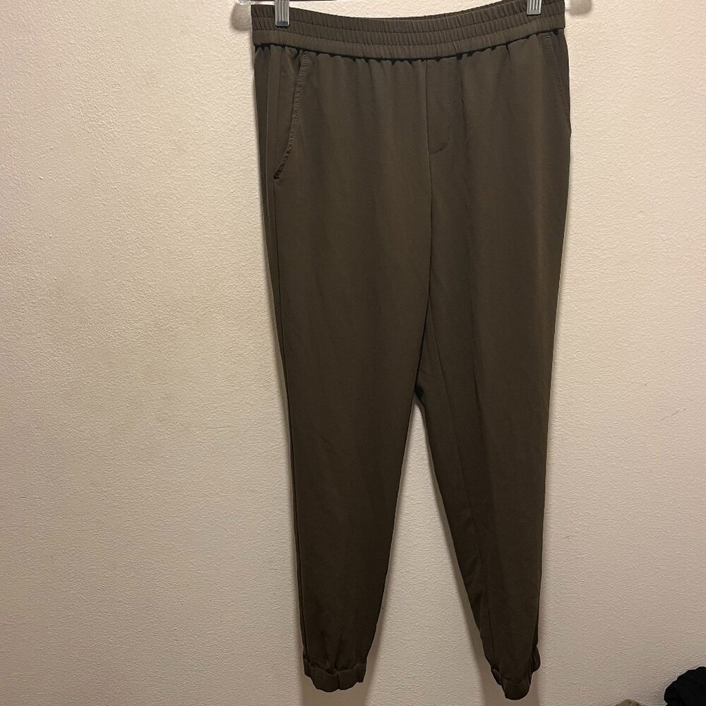 Banana Republic Pull On Elastic Waist Jogger Pant Athleisure Stretch Green Sz 4
